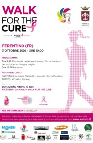 Camminata di sensibilizzazione WALK FOR THE CURE – 3 ottobre 2026